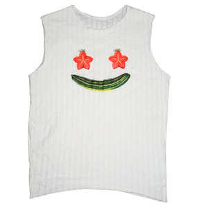 VEGGIE FACE POINTELLE TANK - SMALL