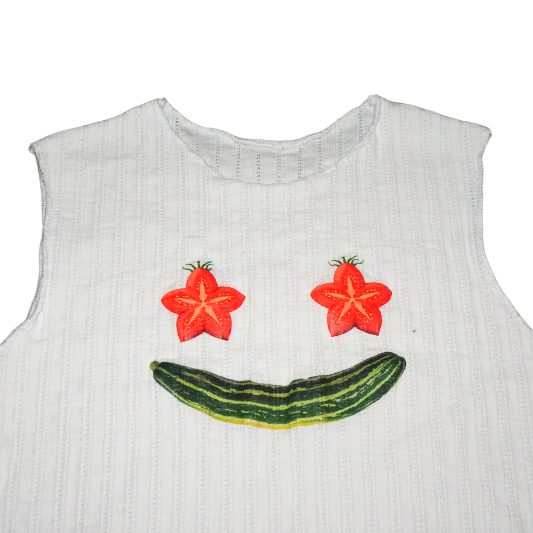 VEGGIE FACE POINTELLE TANK - SMALL