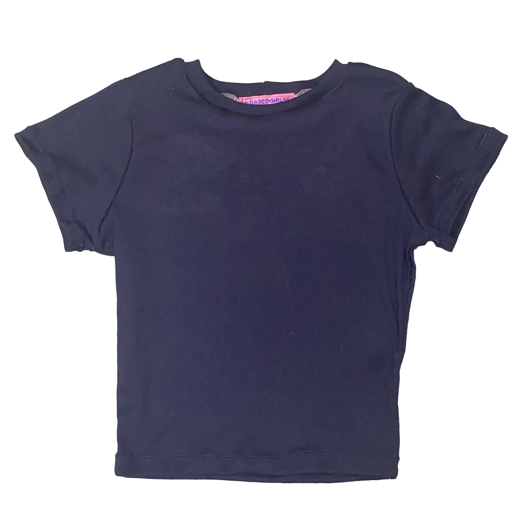 NAVY BLUE BASE BABY TEE